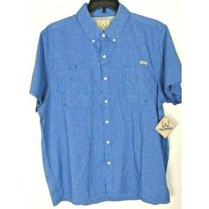 Tallwoods Mens XL Blue Vented Short Sleeve